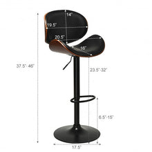 Load image into Gallery viewer, Set of 2 Bentwood Mid-Century Adjustable Swivel Barstool