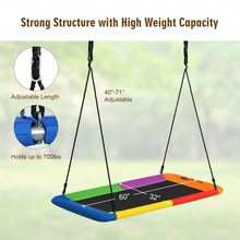 Load image into Gallery viewer, 60" Platform Tree Swing Outdoor with 2 Hanging Straps-Multicolor