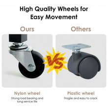 Load image into Gallery viewer, 3-Tier Metal Frame Rolling Kitchen Island Trolley Cart-Natural