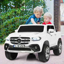 Load image into Gallery viewer, 12V 2-Seater Kids Ride On Car Licensed Mercedes Benz X Class RC with Trunk-White