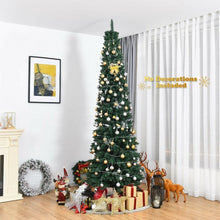 Load image into Gallery viewer, PVC Artificial Slim Pencil Christmas Tree-9'