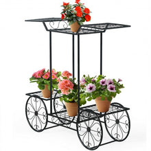 Load image into Gallery viewer, 6-Tier Garden Cart Flower Rack Display Decor Pot Plant Holder