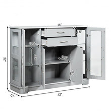 Load image into Gallery viewer, Buffet Server Storage Cabinet-Gray