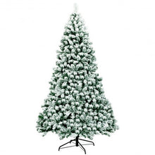 Load image into Gallery viewer, 7.5 ft Pre-Lit Premium Snow Flocked Hinged Artificial Christmas Tree 550 Lights