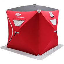 Load image into Gallery viewer, 3-person Portable Pop-up Ice Shelter Fishing Tent with Bag