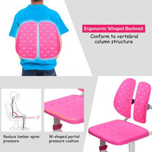 Load image into Gallery viewer, Height Adjustable Kids Desk and Chair Set-Pink