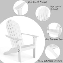 Load image into Gallery viewer, Outdoor Solid Wood Durable Patio Adirondack Chair-White