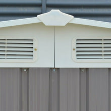 Load image into Gallery viewer, Galvanized Steel Garden Storage Shed Tool House-Gray