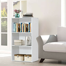 Load image into Gallery viewer, 3 Open Shelf Bookcase Modern Storage Display Cabinet-White