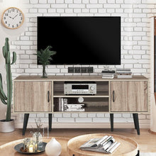 Load image into Gallery viewer, TV Stand w/ 2 Storage Cabinets 2 Open Shelves