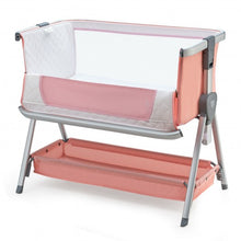 Load image into Gallery viewer, Baby Bed Side Crib Portable Adjustable Infant Travel Sleeper Bassinet-Pink