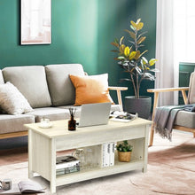 Load image into Gallery viewer, Lift Top Coffee Table with Hidden Storage Compartment and Lower Shelf for Study Room-White