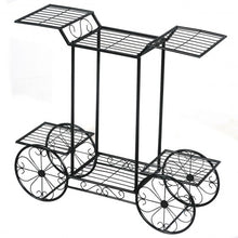 Load image into Gallery viewer, 6-Tier Garden Cart Flower Rack Display Decor Pot Plant Holder