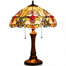 Load image into Gallery viewer, Tiffany-Style Victorian 2-Light Table Lamp with 16" Stained Shade