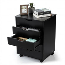 Load image into Gallery viewer, 5 Drawer Mobile Lateral Filing Storage Home Office Floor Cabinet with Wheels-Black