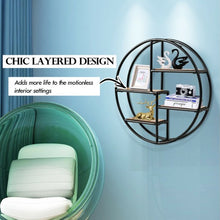 Load image into Gallery viewer, Hanging Storage Shelf Circular Wall-Mounted 4-Tier Rack