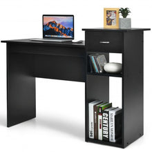 Load image into Gallery viewer, Computer Desk PC Laptop Table with Drawer and Shelf-Black