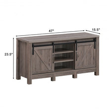 Load image into Gallery viewer, 55" TV Sliding Barn Door Entertainment Center