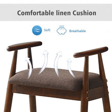 Load image into Gallery viewer, Solid Rubberwood Frame Upholstered Shoe Bench