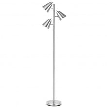 Load image into Gallery viewer, 64" 3-Light LED Floor Lamp Reading Light for Living Room Bedroom-Silver