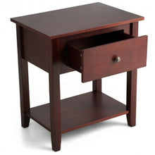 Load image into Gallery viewer, Nightstand Beside Sofa Table End Table with Drawer & Shelf