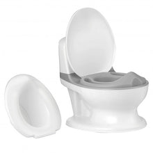 Load image into Gallery viewer, Kids Realistic Flushing Sound Lighting Potty Training Transition Toilet -Gray