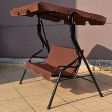 Load image into Gallery viewer, 3 Seats Patio Canopy Swing-coffee