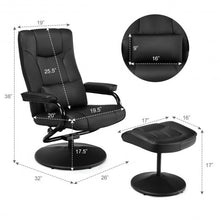 Load image into Gallery viewer, Recliner Chair Swivel Armchair Lounge-Black