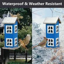 Load image into Gallery viewer, Outdoor Garden Yard Wild Bird Feeder Weatherproof House-Blue