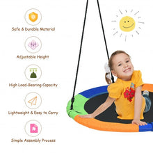 Load image into Gallery viewer, 40" Flying Saucer Tree Swing Outdoor Play Set w/ Adjustable Ropes Gift for Kids