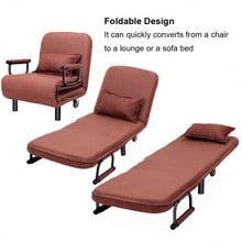 Load image into Gallery viewer, Convertible Folding Leisure Recliner Sofa Bed-Coffee