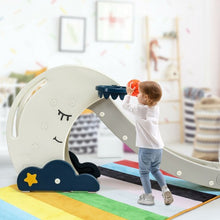 Load image into Gallery viewer, 3 in 1 Folding Kids Climber Slide Play Set with Basketball Hoop for Indoor