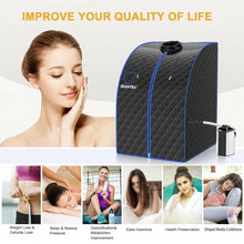 Load image into Gallery viewer, Portable Personal Steam Sauna Spa with 3L Blast-proof Steamer Chair-Black