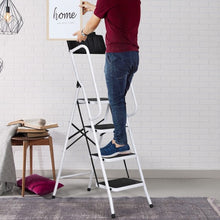 Load image into Gallery viewer, 2-in-1 Folding Non-slip 4 Step Ladder