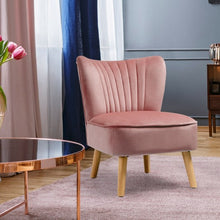 Load image into Gallery viewer, Armless Accent Chair Modern Velvet Leisure Chair-Pink