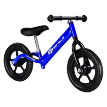 Load image into Gallery viewer, Black/Pink/Blue 12" Balance Kids No-Pedal Learning Bicycle -Blue