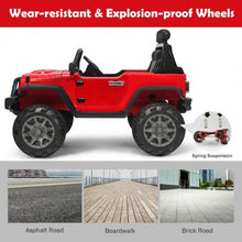 Load image into Gallery viewer, 12V Kids Spring Suspension Ride On Truck-Red