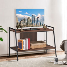 Load image into Gallery viewer, 2-Tier TV Stand w/ Shelves & Metal Frame