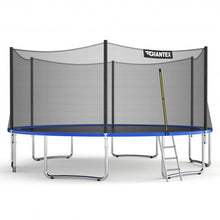 Load image into Gallery viewer, 15 ft Outdoor Trampoline Combo w/ Bounce Jump Safety Enclosure Net & Spring Pad