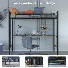 Load image into Gallery viewer, Loft Bunk Space Saving Bunk Bed