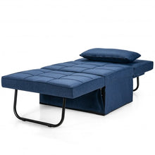 Load image into Gallery viewer, Sofa Bed 4 in 1 Multi-Function Convertible Sleeper Folding footstool-Blue