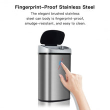 Load image into Gallery viewer, Set of 2 Touch-Free Motion Sensor Bins Trash Cans