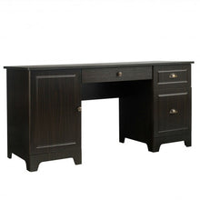 Load image into Gallery viewer, 59" Computer Desk with Drawers & Storage Cabinet-Brown