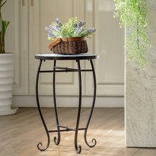 Load image into Gallery viewer, Outdoor Indoor Steel Accent Plant Stand Cobalt Table-Yellow