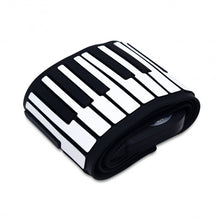 Load image into Gallery viewer, 88 Keys Midi Electronic Roll up Piano Silicone Keyboard for Beginners-Black
