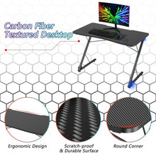 Load image into Gallery viewer, Z Shape Gaming Desk w/ LED Lights