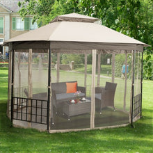 Load image into Gallery viewer, 10’x 12’ Octagonal Patio Gazebo-Beige