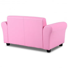Load image into Gallery viewer, Soft Kids Double Sofa with Ottoman-Pink