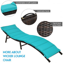 Load image into Gallery viewer, 2Pcs Folding Patio Lounger Chair-Turquoise