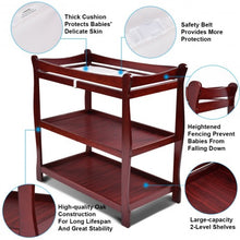 Load image into Gallery viewer, Sleigh Style Baby Changing Table Nursery Diaper Station-Cherry